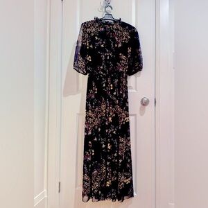 Wilfred black floral dress